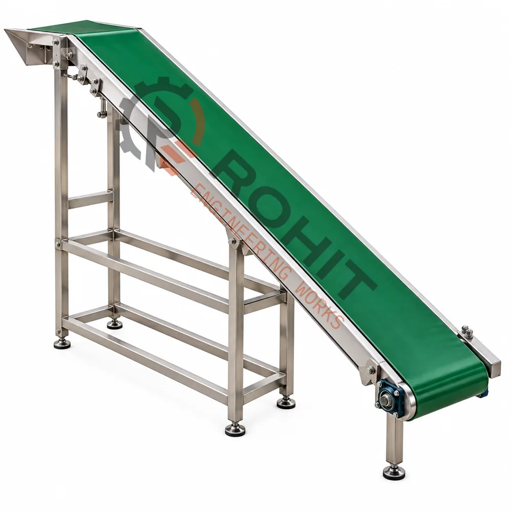 Inclined Green Belt Conveyor